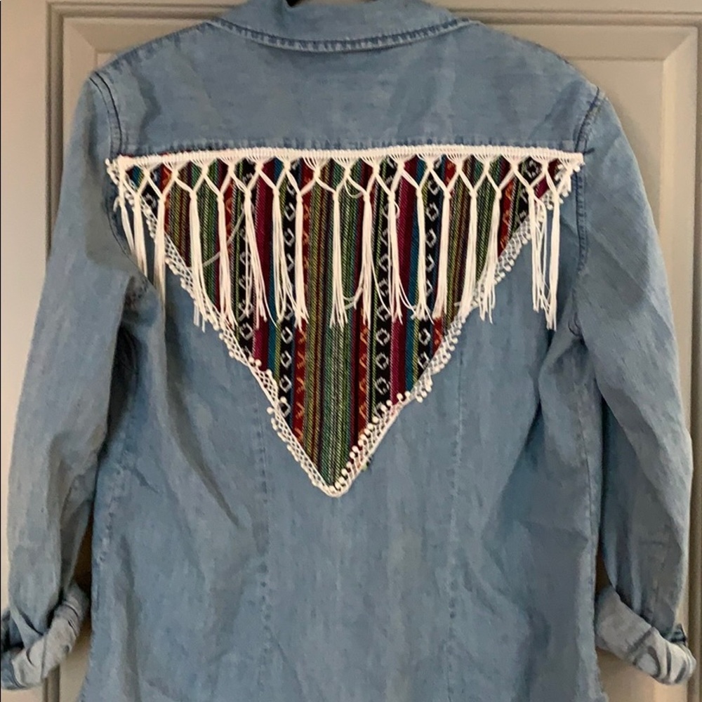 Chambray with fringe